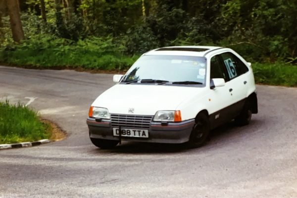 Vauxhall Astra of Mark Hill through Sawbench hairpin