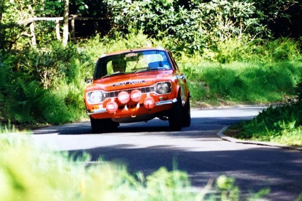 Mk1 Escort pushing hard through the Esses