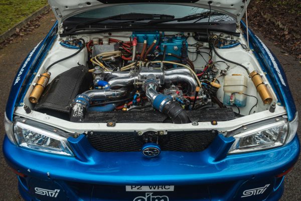 1998 Subaru Impreza Rally Car engine bay